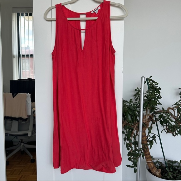 BB Dakota Bold Coral colored Cutout Dress - Picture 1 of 5